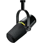 Shure MV7+ Podcast Mikrofon-Verbessertes Audio, LED-Touchpanel, USB-C- und XLR-Ausgänge, Auto-Level-Modus, digitaler Pop-Filt
