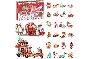AWBETY Calendrier de l'Avent 2024 Blocs de construction, Calendrier de Noël 24 jours Blocs de construction pour enfants Cadeaux d'anniversaire pour adultes Adolescents Filles Ages 8+