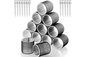 DDHHCP Lockenwickler, Set 24 Stücke lockenwickler groß, Große Locken Curlers Ohne Hitze Selbsthaftend Haftwickler, LockenwicklerClips für Salon Barbier Friseur