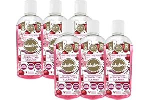 Fabulosa 4 in 1 Concentrated Antibacterial Disinfectant All Purpose Cleaner, 220ml, 6 Pack , Black Cherry Merlot