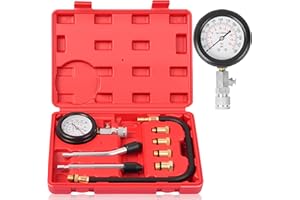 DAYUAN Professional Petrol Engine Compression Tester Kit Set for Automotives and Motorcycles - Red