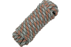 Chapuis - Polypropylene/Polyamide Braided Rope - Indicative Breakage Resistance 1000 kg - Diameter 10 mm - Length 7.5 m - Leisure and Gardening - Grey