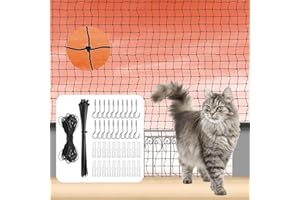 AEMCHDM Premium Katzennetz für Balkon,Katzenschutznetz, Verstärktes Katzennetz, Zur Sicherung von Balkon, Terrassen, Fenstern, Türen, Katzenschutznetz aus Nylon-Multifilament (8x3M)