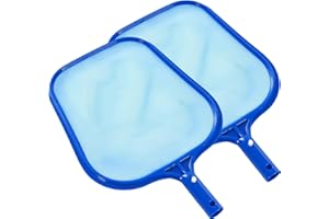 NEPHELOLUX 2 Pack Hot Tubs Nets for Cleaning, Pool Skimmer Fine Mesh Rake Leaves Net for Quick Cleaning Pool Garden Pond Fountain Lazy Spa Fish Tank