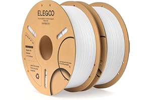 ELEGOO PLA Filament 1.75mm Weiß 2KG, 3D Drucker Filament Maßgenauigkeit +/- 0,02 mm, 2kg Pappspule (4.4lbs) Filament-3D-Druck