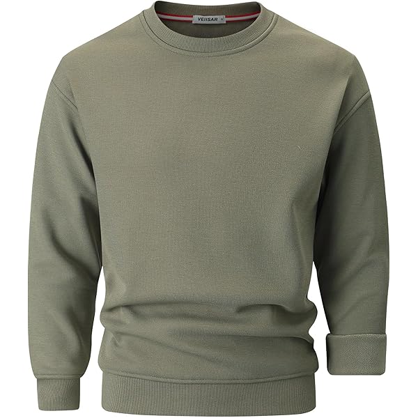 VEIISAR Felpa Uomo Heavy Weight 410g - Scollo Rotondo, Fodera Interna In Pile, Calda Per Autunno E Inverno - Taglie S-XXXL