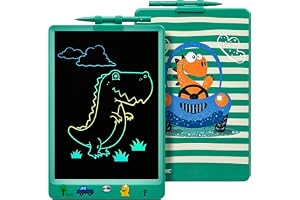 DYNA-PM Dinosaurie skrivplatta barn 10 tum, LCD-ritplatta barn whiteboard magnetisk dinosaurie leksak gåva 2 3 3 4 5 6 7 8 år