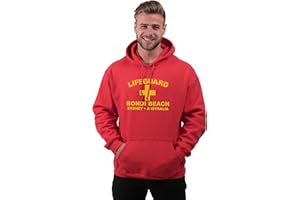 Bang Tidy Clothing Men's Lifeguard Bondi Beach Sydney Australia Surfer Beach Fancy Dress Hoodie