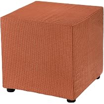 Copri Pouf Fodera Poggiapiedi Rotondo/Quadrato/Rettangolare Copripoggiapiedi Elastico 50x50/40 X 40 Cover Sgabello Copertura Protettiva Per Ottomana (Color : C, Size : 40X40CM) ( Color : 17@ , Size - 5