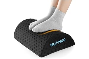 HUANUO Poggiapiedi ergonomico con 2 fodere opzionali, cuscino per i piedi della scrivania con imbottitura in schiuma rigida, 
