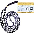 Certified Amethyst Crystal Japa Mala Saadi - 108 Beads Buddhist Prayer Beads - AAA Grade Original Healing Gemstone Agate Mala for Yoga Meditation Spiritual Reiki Feng Shui