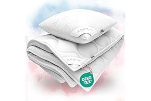 ‎KNERST KNERST® Kinder Bettdecke 135x200 Set mit Kissen 80x80cm - Ganzjahresdecke 135x200 für traumhaften Schlaf - Kinder Bettdecken Set atmungsaktiv & pflegeleicht - kuscheliges Bettdecke und Kissen Set