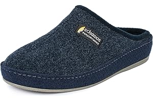 Schawos Filcowe kapcie dla mężczyzn, wysokiej jakości pantofle, Made in Germany, z anatomicznie ukształtowaną wkładką i aktywną amortyzacją pięty