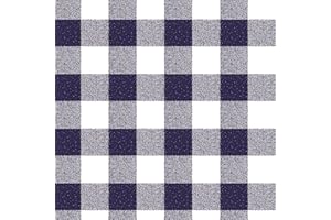 EUROMAT Obrus ceratowy, zmywalny, na stół ogrodowy, wiele rozmiarów i wzorów, odporny na działanie wody, zmywalny, ÖkoTex (granatowo-biały w kratkę, 107-2, 140 x 240 cm)