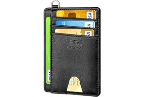 FurArt Credit Card Holder Wallet, Slim RFID Blocking Minimalist Women's Card Wallet