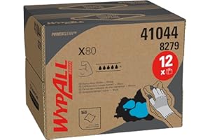 WypAll Panni per la pulizia WypAll X80 Power Clean 8279 - Panni riutilizzabili - 1 BRAG Box da 160 panni assorbenti bianchi
