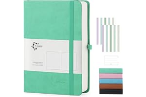 FASOOD Cuaderno Punteado A5,Bullet Journal- Libreta Puntos de Tapa Dura Con 320 Páginas 100g/m² Papel,para Escritores, Diaristas, Reuniones de Negocios y Estudiantes (Verde)
