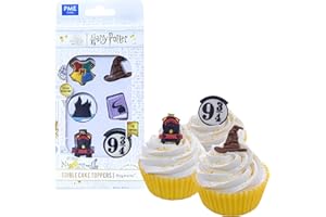 PME Harry Potter Set de 6 Toppers Comestibles para Cupcakes, Hogwarts