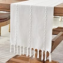 Chemin de table au crochet moderne, chemin de table chic de ferme, crochet moderne, topper de table, décor de table à manger, tapete, ivoire, chemin de table boho - France