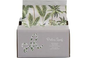 Simply Hair Pop-Up Hair Foil - 500 Pre-Cut & Folded Sheets for Hair Dye, Highlights & Balayage - Embossed, No-Slip Grip - Pop-Up Dispenser - 12.7x27.9cm - Palm Leaf