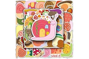 CHAOPAITIEZHI Snail Aufkleber Schnecken Stickers 50 Stück Skateboard Graffiti Aufkleber Motorräder Fahrrad Snowboard Gepäck Laptop Auto Koffer für Kinder und Jugendliche Wasserdichte Vinyl Aufkleber
