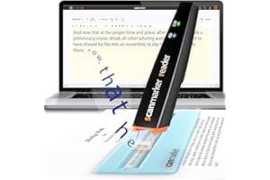 Lápiz Escáner Scanmarker Air - Lector y destacador OCR Digital - Inalámbrico - Compatible con Mac Win iOS Android (Negro, Scanmarker Reader)