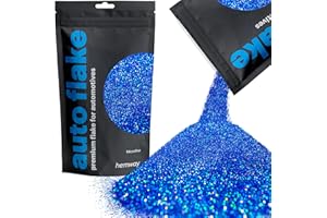 Hemway Premium Automotive Glitter Flake Paint Additive - Sapphire Blue Holographic | 100g Microfine Metal Flakes for Car, Truck, RV, Motorbike & Boat Decoration | Mix with Auto Paint