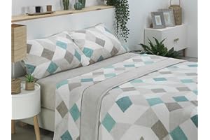 D&D Quality BONCASA Juego de sábanas Invierno de CORALINA Extra Suave (Turin Beig, Cama 160)