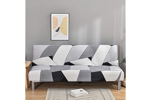 Mingfuxin Pokrowce na sofę bez podłokietników, elastyczna osłona futonowa ze stretchem, antypoślizgowa elastyczna składana kanapa osłona na sofę pasuje do 2-3-osobowej składanej sofy bez podłokietników (nadruk #3261)