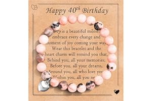 EPVID 30-80 Birthday Gifts for Women, Beaded Bracelets Presents for Her Friend Auntie Sister Daughter Wife Mum Grandma