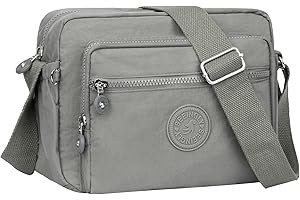 ‎NEWIROVE NEWIROVE Umhängetasche Damen Mittelgroß Nylon Wasserdicht Crossbody Bag Leichte Schultertasche Damen Handtaschen Mit Vielen Fächern Sportlich Umhängetasche Für Einkaufen, Reisen, Schule