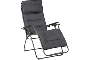 Lafuma Fauteuil relaxation Futura Be Comfort noir gris LFM3130 8902