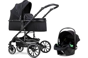 Passeggino Pixini Kalani 3in1 in finta pelle nera