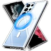 ivoler Clara Magnetic Case for Samsung Galaxy S22 Ultra 5G, Compatible with MagSafe, [Anti-Yellow] [Military Protection] Bump