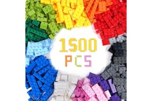 ABOHU HOTUT Ladrillos de construcción,1500 Piezas Bloques de Construcción,Ladrillos Clásicos Compatible con Marcas Principales,Building Blocks,Multicolores Bloques Construcción Para Niños A Partir De 6 Años