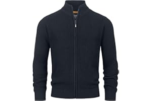 Indicode Herren INLayton Strickjacke mit Stehkragen und Reißverschluss | Cardigan Feinstrickjacke für Männer