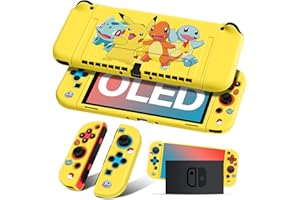 Koecya for Nintendo Switch OLED Case Cute Cartoon Anime Design Cases Kawaii Fun Funny Fashion Soft Slim Protective Shell Cover Dockable Joycon for Kids Boys Teens Girls for Switch 2021 Friend