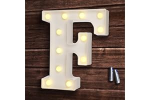 ‎BEMECE bemece LED Buchstaben Lichter Alphabet, Led leuchtbuchstabe, Led dekoration für Geburtstag Party Hochzeit & Urlaub Haus Bar - F