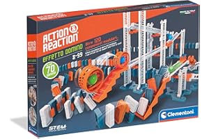 Clementoni - 19261 - Action & Reaction - Effetto Domino - Set Di Costruzioni, Pista Biglie Per Bambini, Marble Run, Gioco Scientifico 8 Anni, Set Espansione (Versione Italiana) - Made In Italy