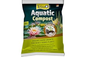 Tierra para estanques Tetra Pond AquaticCompost – Sustrato desarrollado especialmente para plantas de estanque, 8 L
