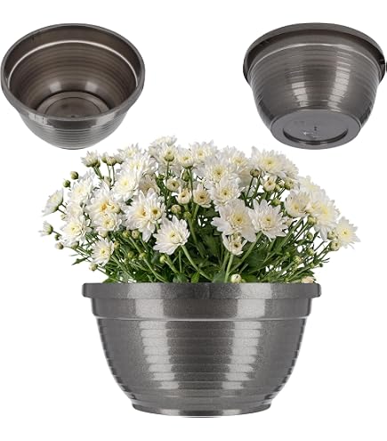 Fioriera Jessica In Plastica Rotonda, Vari Colori E Misure (da 20 A 60 Cm), Per Interni/esterni - 2