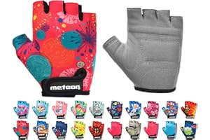 METEOR Guanti Bicicletta per Bambibi e Giovani - Guanti Ciclismo Corto Mezze Dita - Bimbo Bici Guanti per Autunno Primavera Estate MTB BMX - Molte Taglie e Colori