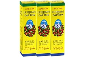 Le Phare du Cap Bon 3 x 140 g de salsa harissa (3 tubos grandes)