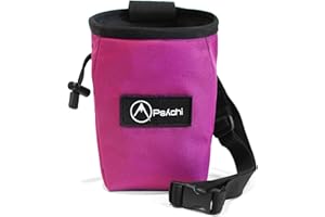 Psychi OG Climbing Chalk Bag - Adjustable Waist Bag Strap, Zip Storage Pocket & Brush Holder. Rock Climbing & Bouldering Chalk Bag for Gym Chalk & Chalk Ball - 7 Fun Colour Options
