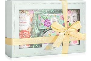 Coffret Cadeau Soins de la Peau pour Femme - Coffret Cadeau 4Pcs Parfum de Rose, Cadeau de fête des mères, cadeau d'anniversaire,Coffret Cadeau,Crème pour les Pieds, du Savon et des Bougies Parfumées