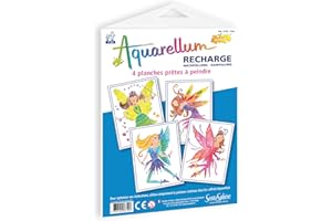 SENTOSPHERE Sentosphère - RICARICA AQUARELLUM JUNIOR - FEES - Ricarica Carte Aquarellum - Kit pittura - Pittura acquarellabile magica - Dai 7 anni - Made in France