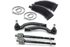 HOMRY BESTPRICE 2x barre d'accouplement avant gauche droite, 2x tête de barre d'accouplement avant gauche droite Compatible avec RENAULT SCÉNIC II (JM0/1_), MEGANE