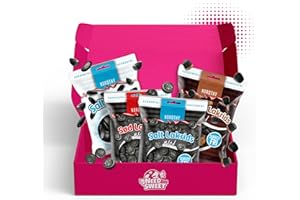 NEEDFORSWEET Nordthy Mélange de réglisse sans sucre 280g – Bonbons danois originaux sans sucre – Réglisse douce/salée/salmiak/pastilles de salmiak à faible teneur en calories