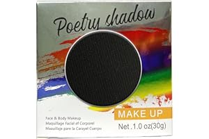 HISUNBEN Farba do twarzy i ciała – klasyczna biel 30 g, wysokiej jakości, profesjonalny, pojedynczy pojemnik na bazie wody, farba do twarzy i ciała dla dorosłych, dzieci, na karnawał (czarna)