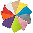 SOLSTM Coloured Tissue Paper - 50 Large Tissue Paper Sheets (66 x 50cm) in 10 Assorted Colours - Acid Free Gift Wrapping Paper, Basket Filler, Packing Tissue Paper - for Arts and Crafts, Gift Bags
